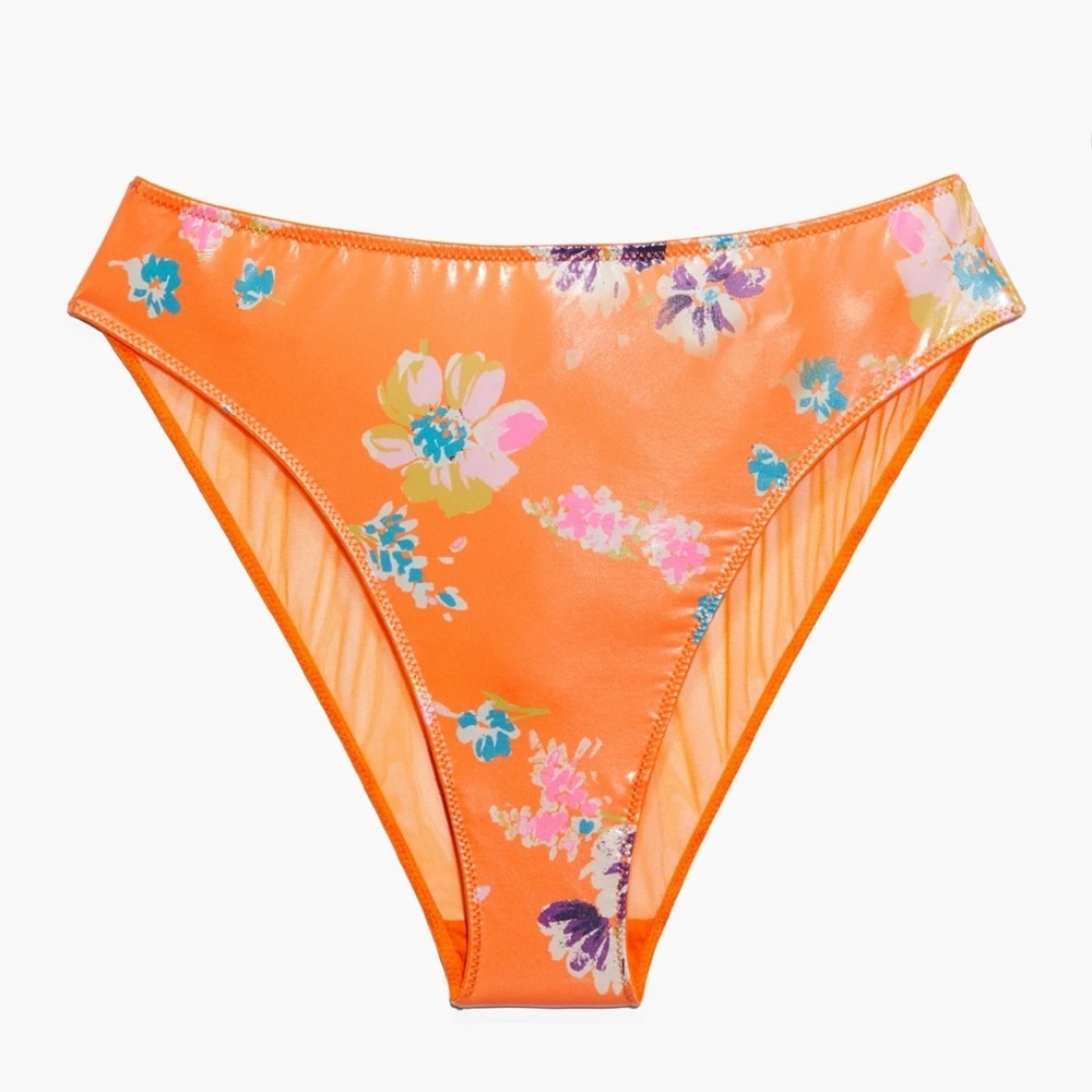 Savage x Fenty Night Blooms High-Leg Bikini Orange Creme Bedtime Bouquet small